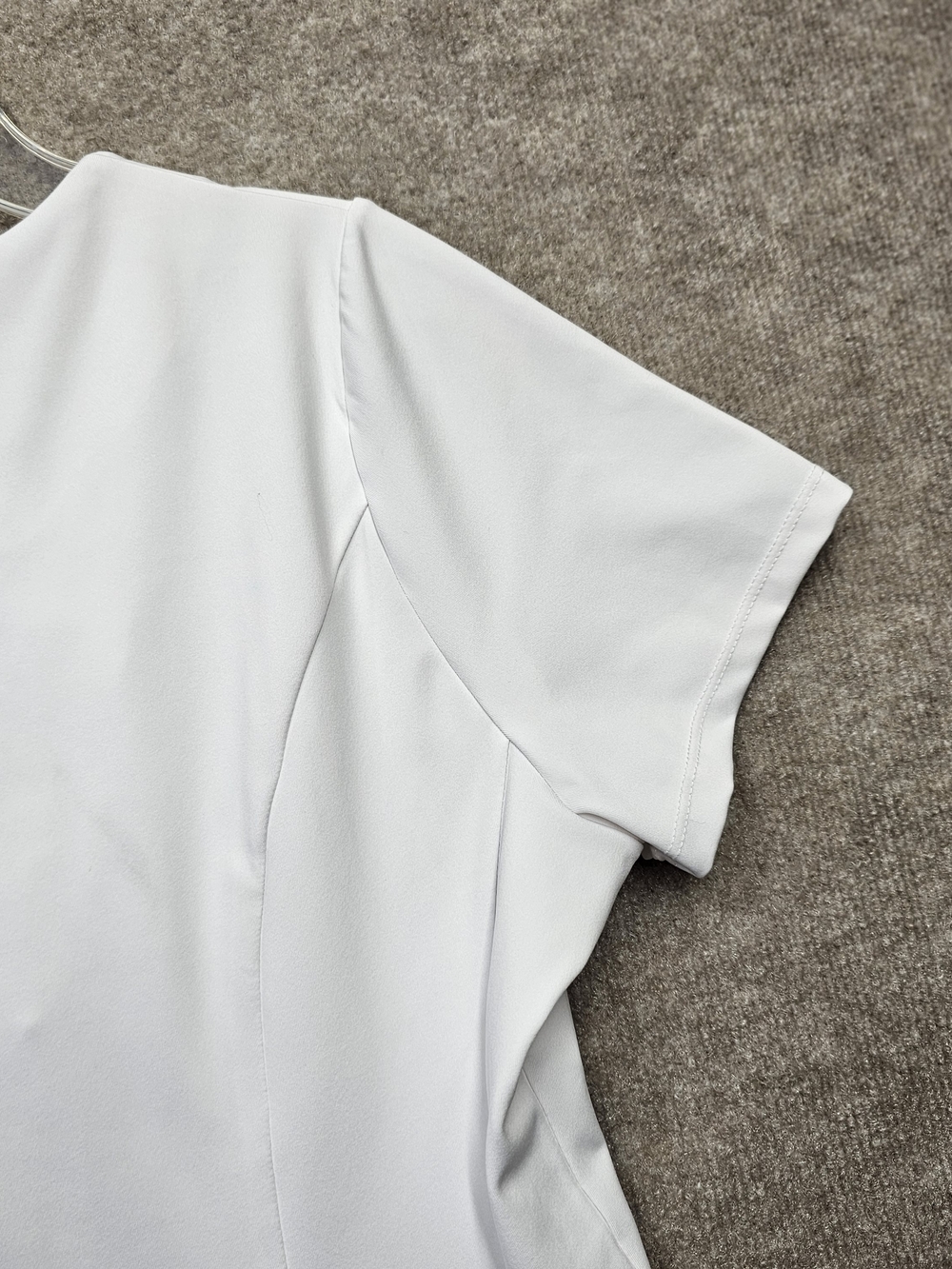 Cotton On Body White Front Zip Dress L Minimalist Fit Flare - Picture 9 of 12